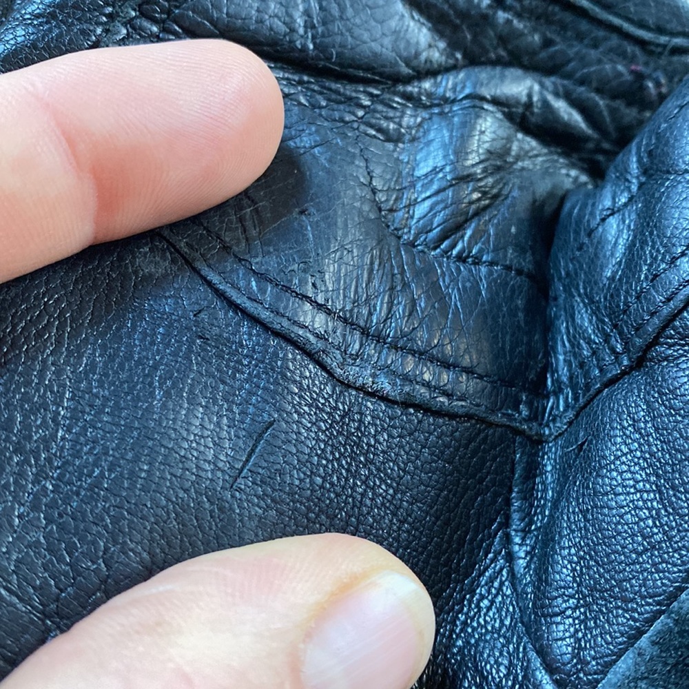 Smartwool leather wool winter ski bike hike gloves RARE black warm adult M - Picture 11 of 12